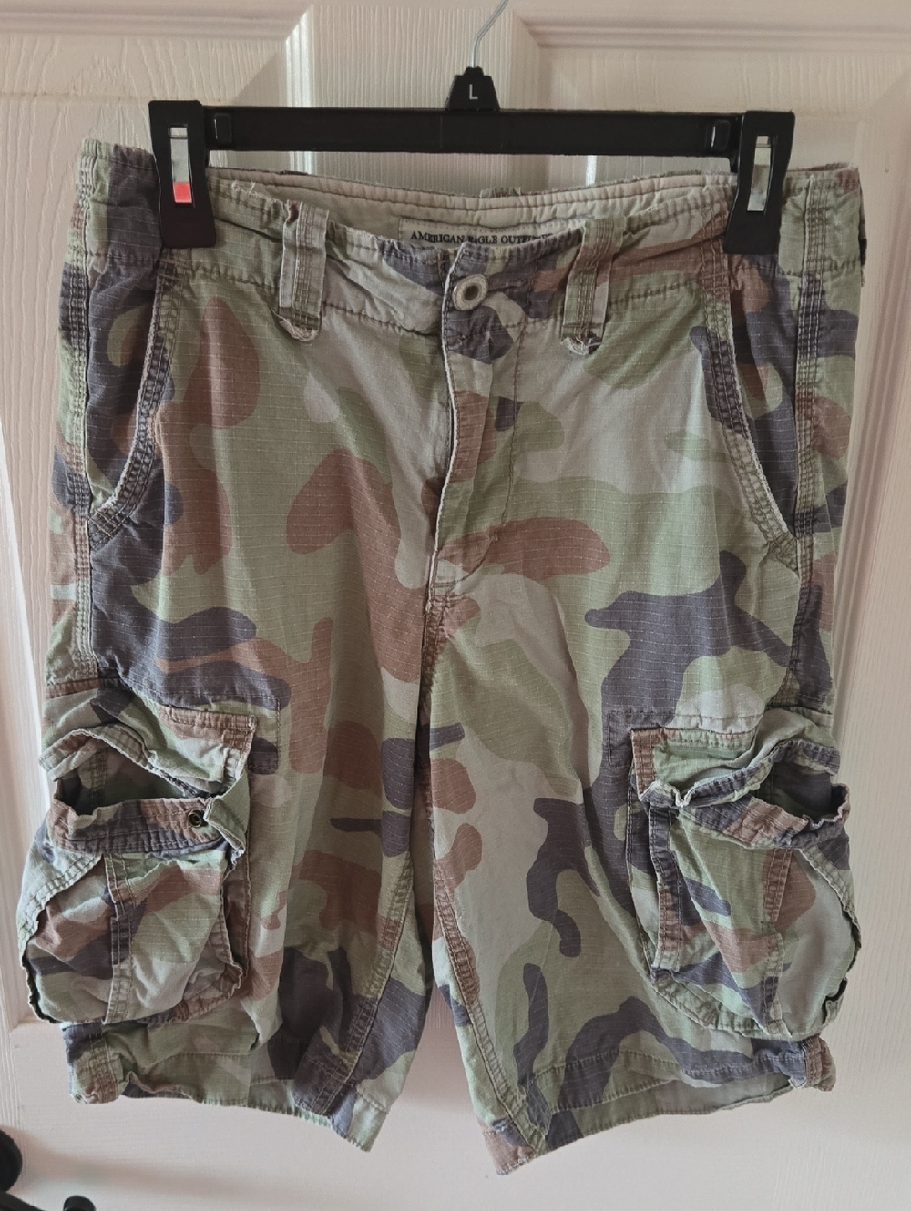 American Eagle Outfitters Men's Camouflage Cargo Shorts - Green/Brown